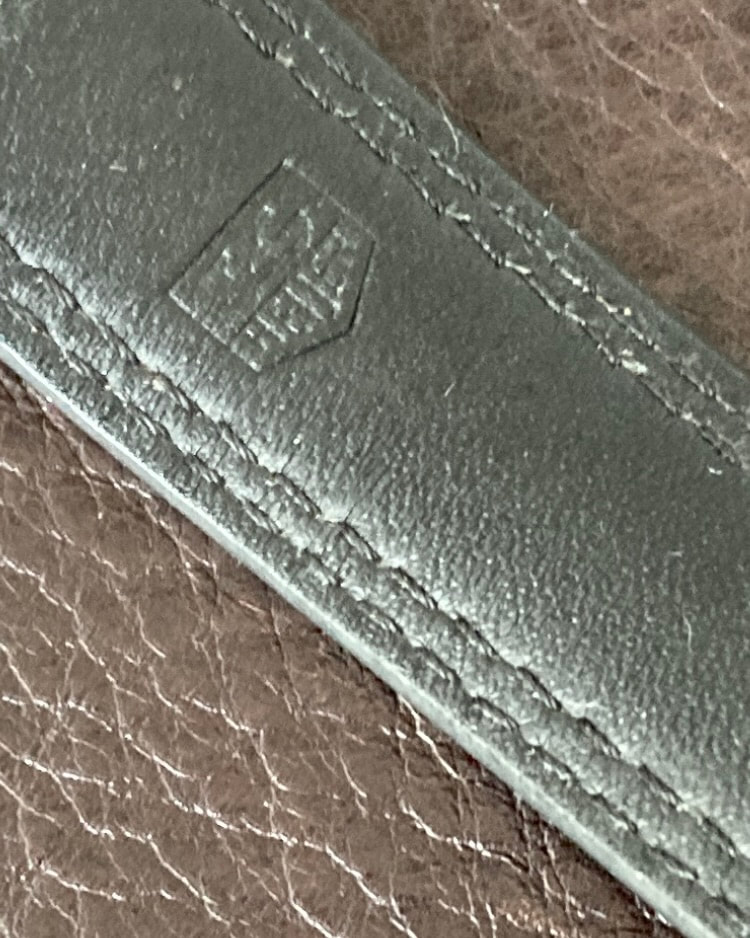 TAG Heuer leather strap with Heuer buckle