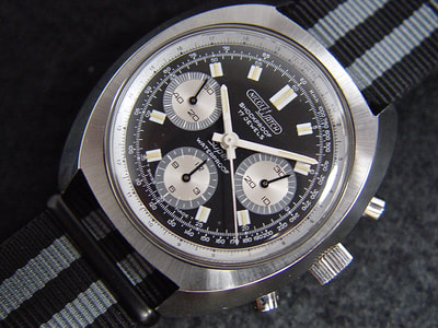 1970 Large Nicolet Watch Chronograph Cal. VJ 7737 for sale