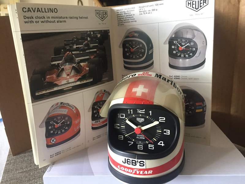 Clay Regazzoni Heuer Cavalino Helmet Alarm desk clock 