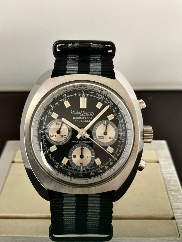 Large seventies diver Chronograph