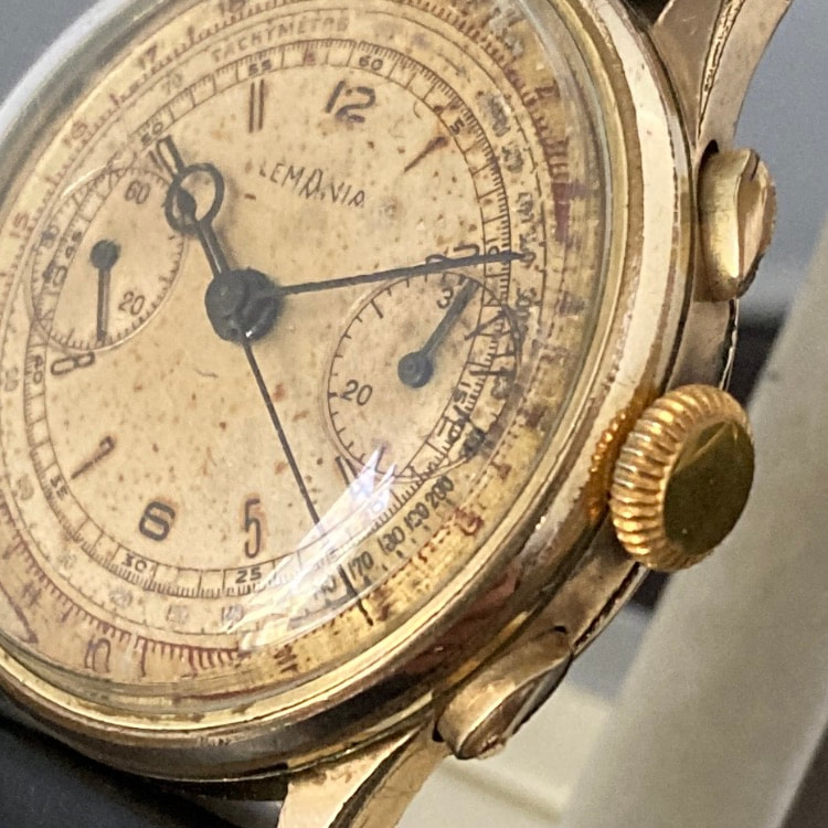Vintage chronograph with patina for sale
